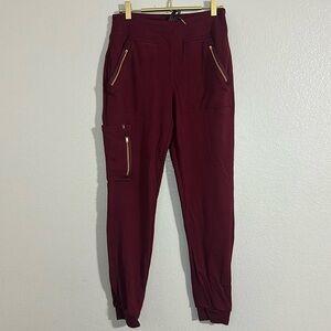 Jaanuu women’s joggers wine Sz small